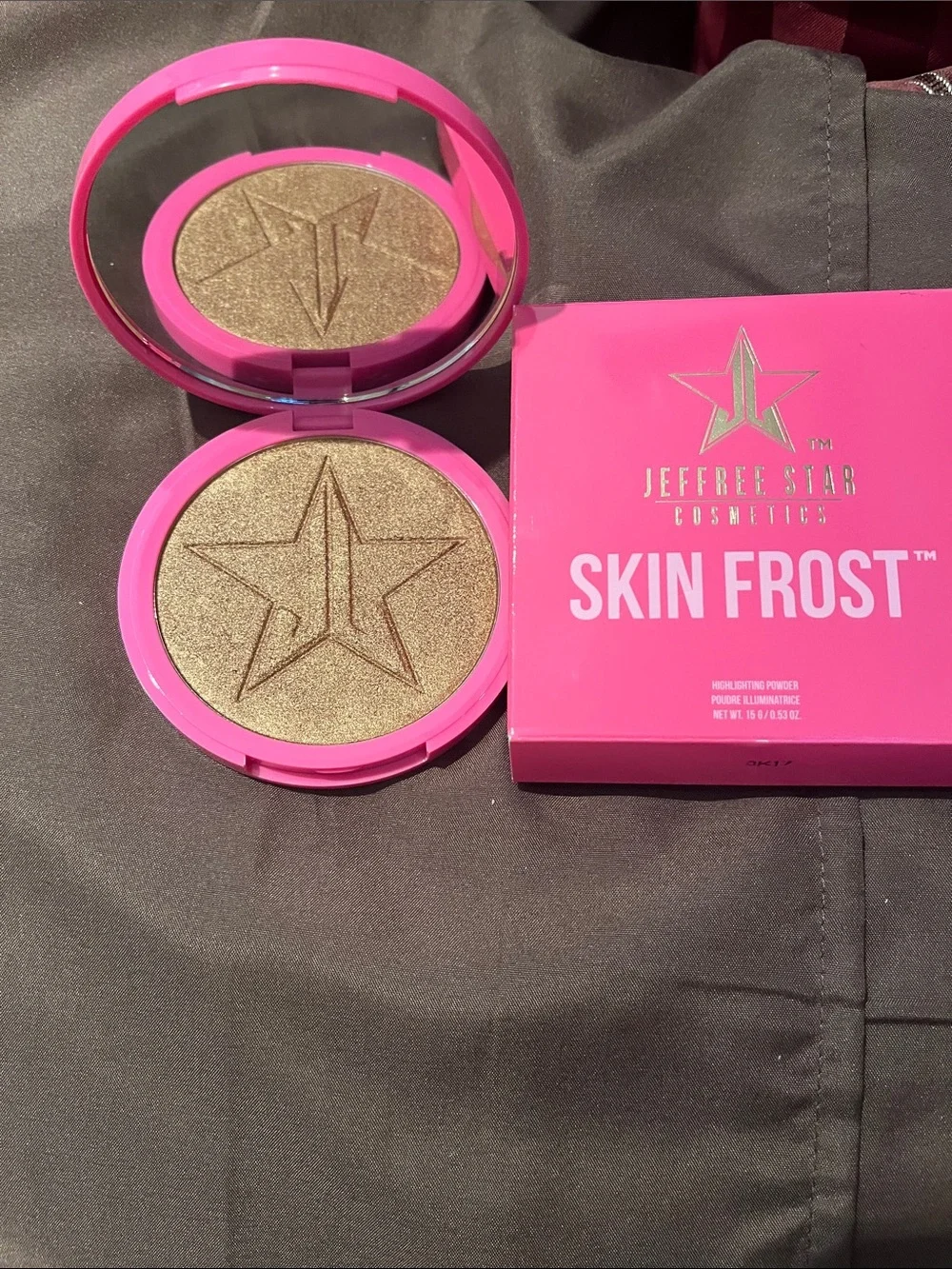Jeffree Star Bright Pink Highlighter Box with Gold Accent